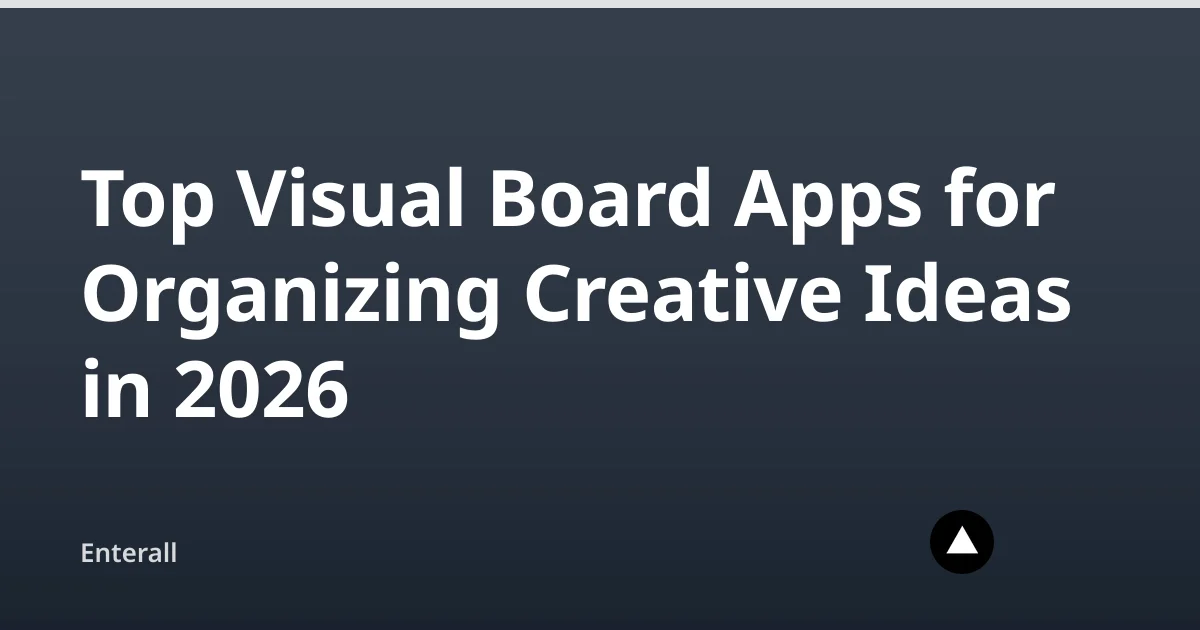 Top Visual Board Apps for Organizing Creative Ideas in 2026 — Enterall